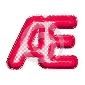 Balloon letter AE ligature 3D golden foil realistic alphabet photo