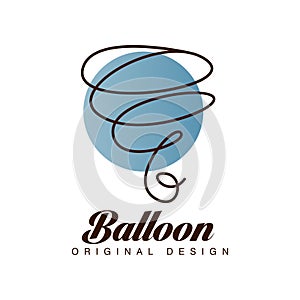 Balloon original design, logo template for corporate brand identity, summer holidays, festival, travel, tourism vector