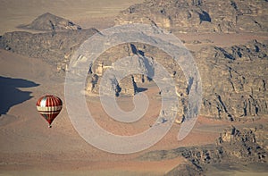 Balloon over Wadi Rum Jordan photo