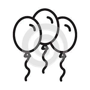 Balloon, party, celebration, festivity fully editable vector icons