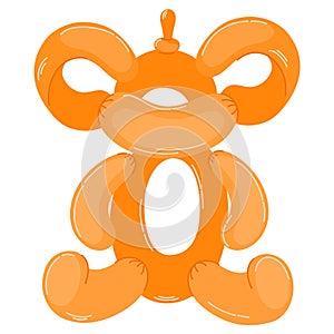 Balloon pet. Cartoon helium monkey characters, colorful bubble animals.
