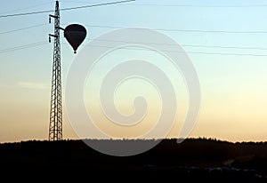 Balloon and power lines