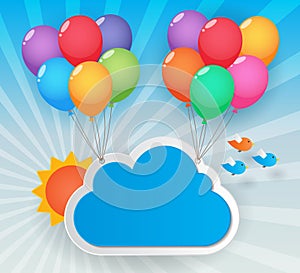 Balloon sky background