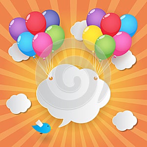 Balloon sky background