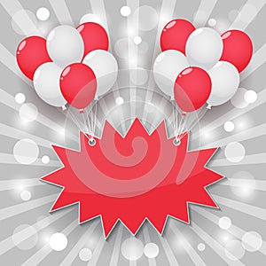 Balloon starburst background