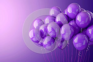 Balloon tribute Purple balloons ascend for epilepsy awareness on gradient