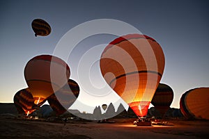 Balloon in cappadocia nevsehir turkey photo