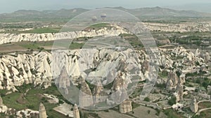 Balloon view of Fairy Chimneys, Cappadocia Turkey