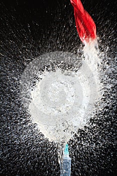 Balloon with water bursting
