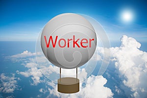 Balloon with the word Worker