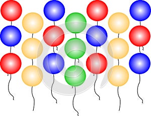 Balloons background many colors