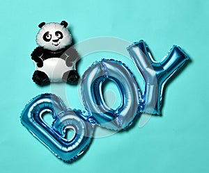 Balloons for boy birthday party with little panda