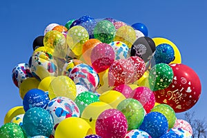 Balloons carnival blue sky