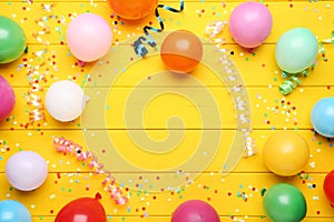 Balloons with confetti