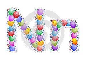 Balloons and confetti â€“ Letter N