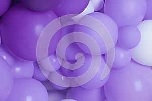 Balloons in different colors as background, closeup