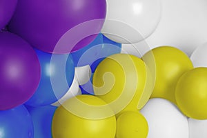 Balloons in different colors as background, closeup