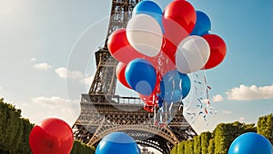 Balloons Eiffel Tower Paris beautiful lifestyles celebration ideas independence outdoors