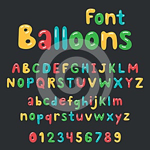 Balloons font Alphabet