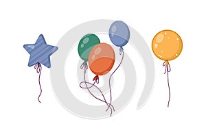 Balloons for holiday celebration vector