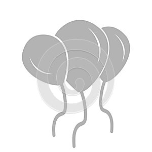 Balloons icon on a white background, vector lustration