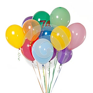 Balloons isolated on white background
