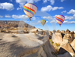 Balloons over Cappadocia.