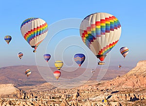 Balloons over Cappadocia. photo