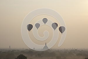 Balloons and pagodas photo