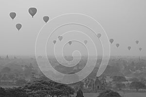 Balloons and pagodas photo