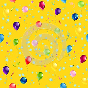 Balloons seamless pattern