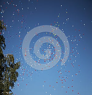 Balloons and sky