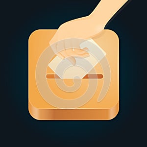 Ballot box. Vector illustration decorative design