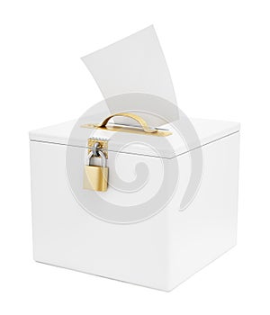 Ballot box and vote paper