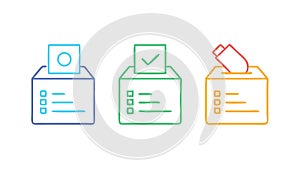 Ballot Boxes Voting Icon, Election and Democratic Process, vector design Generative AI