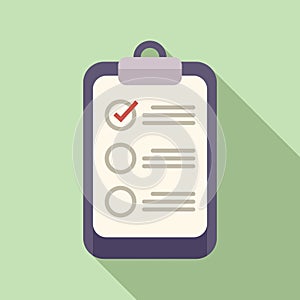 Ballot choice to do list icon flat vector. Democratic state