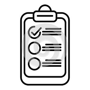 Ballot choice to do list icon outline vector. Democratic state