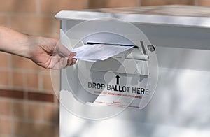 Ballot drop off of husband and wife's ballot