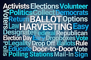 Ballot Harvesting Word Cloud