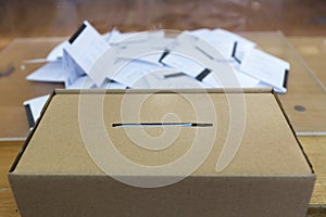 Ballot paper voting box