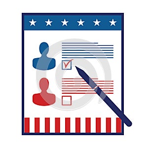 Ballotpaper. Vector illustration decorative design