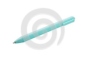 Ballpoint capillary pen isolated on white background, photo stacking