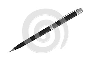 Ballpoint pen black color top view isolate 3d rendering