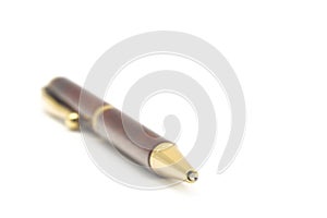 Ballpoint Pen Closeup on White
