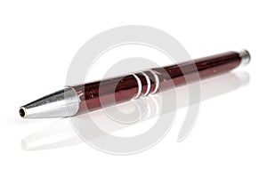 Ballpoint writing pen isolated on white