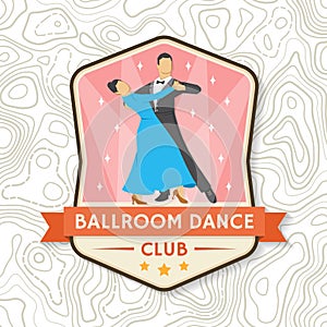 Ballroom dance sport club badges Logo Patch. Concept for shirt or logo, print, stamp or tee. Dance sport sticker with