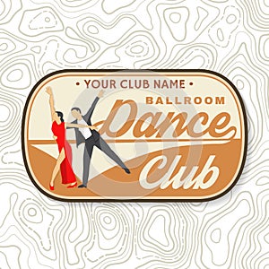 Ballroom dance sport club badges Logo Patch. Concept for shirt or logo, print, stamp or tee. Dance sport sticker with