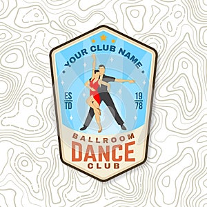 Ballroom dance sport club badges Logo Patch. Concept for shirt or logo, print, stamp or tee. Dancesport sticker with