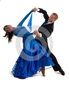 Ballroom Dancers Blue 01 photo