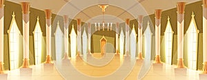 Ballroom hall with chandelier vector illustration